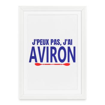 aviron, fan d'aviron, aviron sport - Affiche encadrée (27 × 37 cm) - blanc - Devant