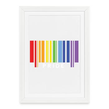 Fierté LGBTQ+. - Affiche encadrée (27 × 37 cm) - blanc - Devant