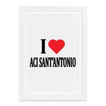 t-shirt Sicile J’adore Aci Sant’Antonio t-shirt - Affiche encadrée (27 × 37 cm) - blanc - Devant