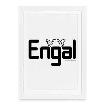 Engal - Engerl, Austrian dialect, Gift - Framed poster (27 × 37 cm) - white - Front