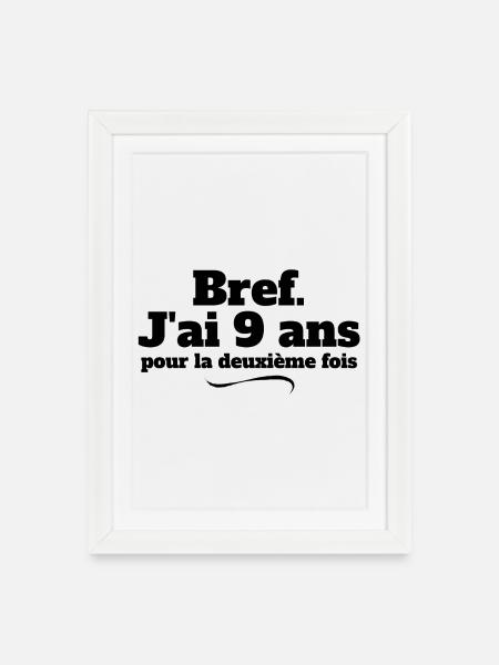 anniversaire, anniversaire 18 ans, majorité - Affiche encadrée (27 × 37 cm) - blanc