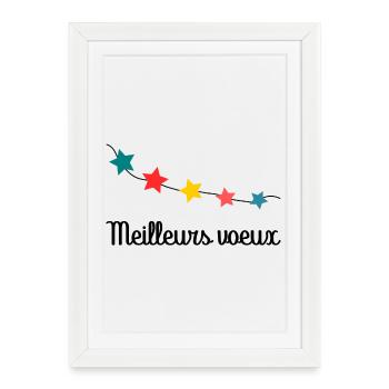BONNE ANNEE. SAINT SYLVESTRE. NOUVELLE ANNÉE. NOËL - Affiche encadrée (27 × 37 cm) - blanc - Devant