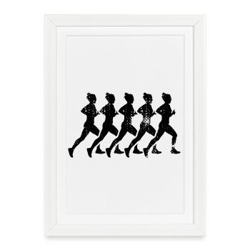 Runners - Framed poster (27 × 37 cm) - white - Front