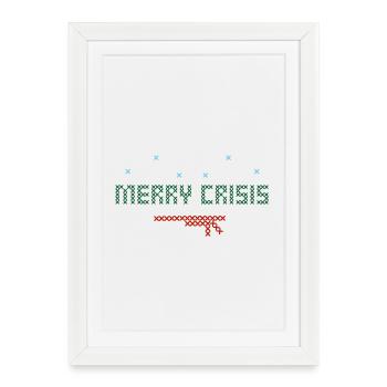 Merry Crisis - Guns Away - Framed poster (27 × 37 cm) - white - Front