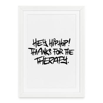 Hiphop Music Saying - Framed poster (27 × 37 cm) - white - Front