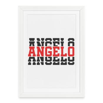 t-shirt Angel T-shirt gift idea stacked text - Framed poster (27 × 37 cm) - white - Front