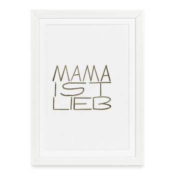 Maman est ma personne préférée - Affiche encadrée (27 × 37 cm) - blanc - Devant
