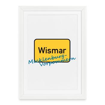 Wismar - Affiche encadrée (27 × 37 cm) - blanc - Devant