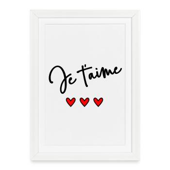 FÊTE DES PÈRES. BONNE FÊTE PAPA. PAPA. BONNE FÊTE. - Affiche encadrée (27 × 37 cm) - blanc - Devant