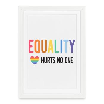 LGBT Pride Month - Equality Hurts No One - Framed poster (27 × 37 cm) - white - Front