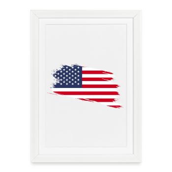 États-Unis d’Amérique - Affiche encadrée (27 × 37 cm) - blanc - Devant