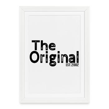The Original Est. 2002 – Funny Parent Design - Framed poster (27 × 37 cm) - white - Front