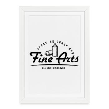 Spray sous forme de bombe aérosol - Fine Arts - Affiche encadrée (27 × 37 cm) - blanc - Devant