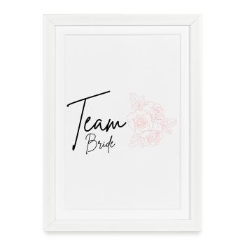 Team Bride - Framed poster (27 × 37 cm) - white - Front
