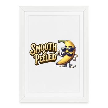Banane avec style - Affiche encadrée (27 × 37 cm) - blanc - Devant
