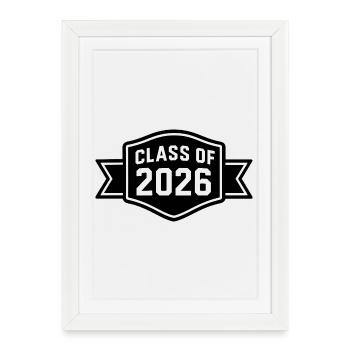 Class of 2026 - Framed poster (27 × 37 cm) - white - Front