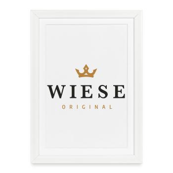 Logo original de la famille Wiese - Affiche encadrée (27 × 37 cm) - blanc - Devant