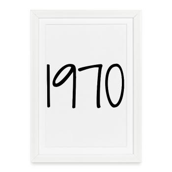 1970 Anniversaire 1970 Légendes Sont Nées en 1970 - Affiche encadrée (27 × 37 cm) - blanc - Devant