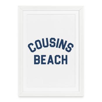 Plage des Cousins - Affiche encadrée (27 × 37 cm) - blanc - Devant