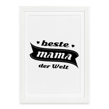 La meilleure maman du monde - Affiche encadrée (27 × 37 cm) - blanc - Devant