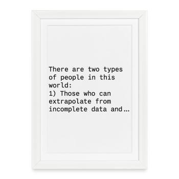 Funny Maths Jokes - Framed poster (27 × 37 cm) - white - Front