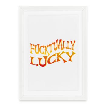 Bold Text Art with Angular Font Style - Framed poster (27 × 37 cm) - white - Front