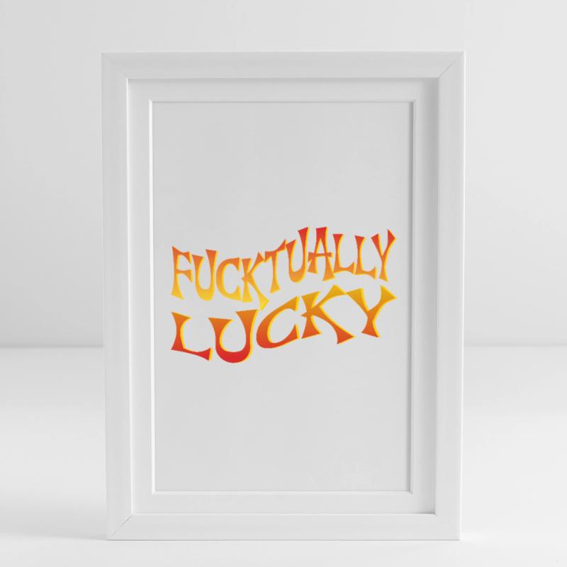 Bold Text Art with Angular Font Style Framed poster (27 × 37 cm)