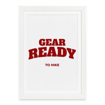 Typographie du randonneur aventureux - Affiche encadrée (27 × 37 cm) - blanc - Devant