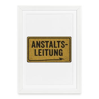 Prison management – Funny saying for chaos managers - Framed poster (27 × 37 cm) - white - Front