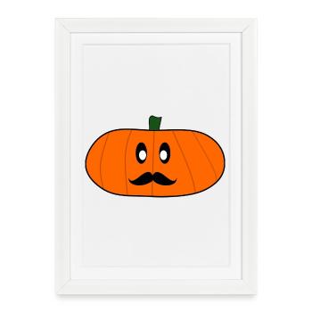 HALLOWEEN. PUMPKIN. HALLOWEEN PUMPKIN - Framed poster (27 × 37 cm) - white - Front
