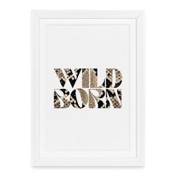 Wild Born Snake Print Abstract Design - Framed poster (27 × 37 cm) - white - Front