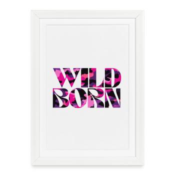 Camouflage Pink World Message Design - Framed poster (27 × 37 cm) - white - Front