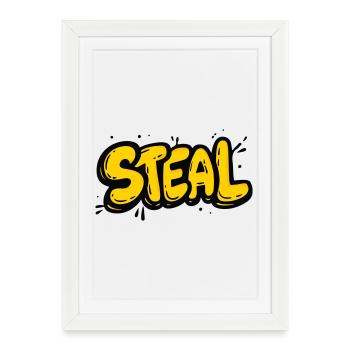 Steal Deal Sign - Framed poster (27 × 37 cm) - white - Front