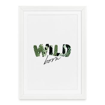Wild Born Snake Print Letters - Framed poster (27 × 37 cm) - white - Front