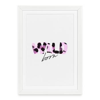 Wild Born Camouflage Wordmark - Framed poster (27 × 37 cm) - white - Front