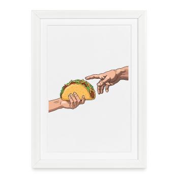 Taco Creation Funny Fiesta Mexican Style - Framed poster (27 × 37 cm) - white - Front