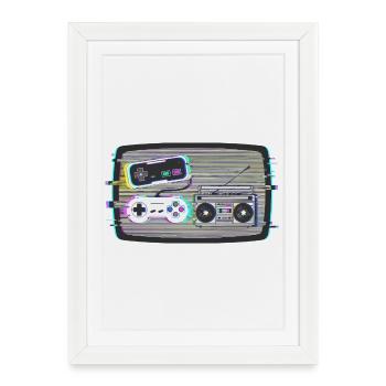 Glitchy Nostalgia - Framed poster (27 × 37 cm) - white - Front