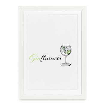 gInfluencer - Framed poster (27 × 37 cm) - white - Front