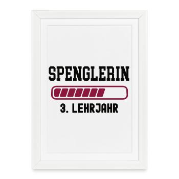 Apprentissage de ferblantier 3e année d’apprentissage de ferblantier Apprentissage - Affiche encadrée (27 × 37 cm) - blanc - Devant