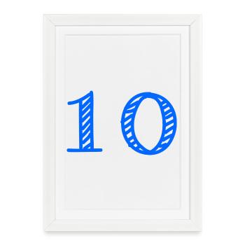 10. 10 ANS. 10e ANNIVERSAIRE. ANNIVERSAIRE 10 ANS. - Affiche encadrée (27 × 37 cm) - blanc - Devant