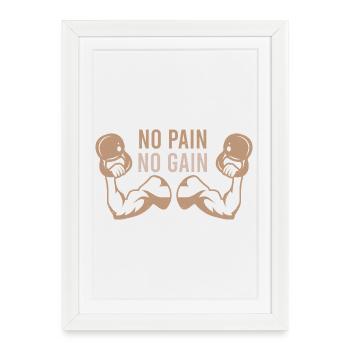 Musculation Fitness Vintage Gym Athlètes Entraînement - Affiche encadrée (27 × 37 cm) - blanc - Devant