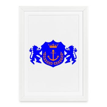 Royal Anchor Coat of Arms - Framed poster (27 × 37 cm) - white - Front