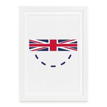 Union Jack Minimalist Watch - Framed poster (27 × 37 cm) - white - Front