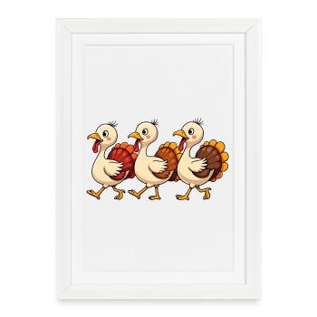 Thanksgiving Turkey Baby - Framed poster (27 × 37 cm) - white - Front