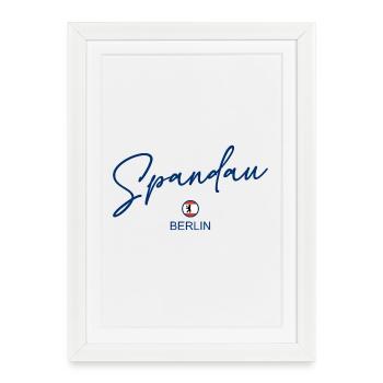 Spandau - Berlin Flag - Berlin Bear Berlinerin - Framed poster (27 × 37 cm) - white - Front