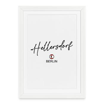 Hellersdorf - Berlin Flag - Berlin Bear - Framed poster (27 × 37 cm) - white - Front