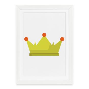 Crown - Framed poster (27 × 37 cm) - white - Front