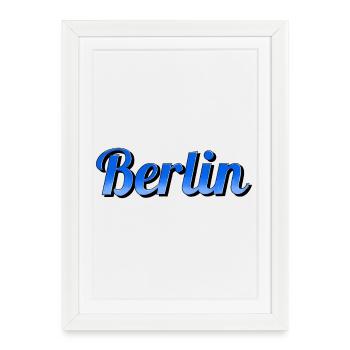 Berlin - Gerahmtes Poster (27 × 37 cm) - Weiß - Vorne
