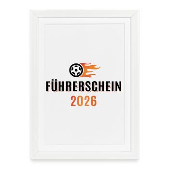 Permis de conduire dépassé en 2026 - Permis de conduire - Affiche encadrée (27 × 37 cm) - blanc - Devant