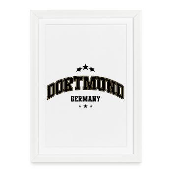 Dortmund Germany City Yellow Black - Framed poster (27 × 37 cm) - white - Front